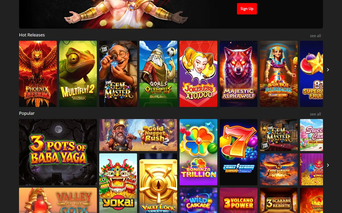ibet casino spel i lobbyn