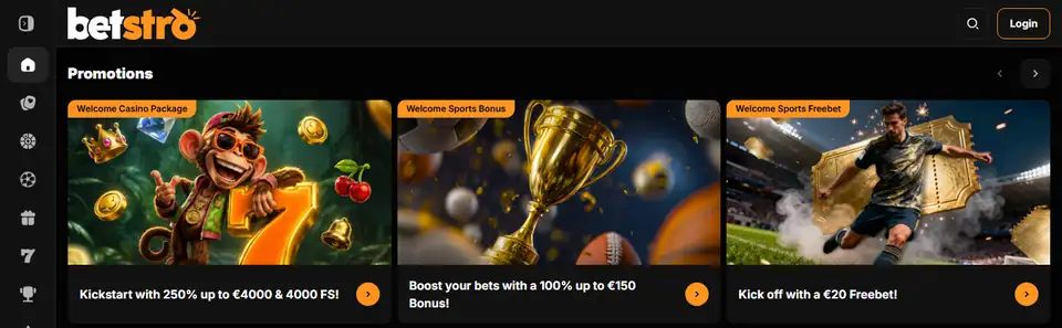 Betstros startsida